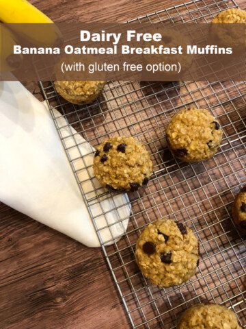 Dairy Free Banana Oatmeal Muffins