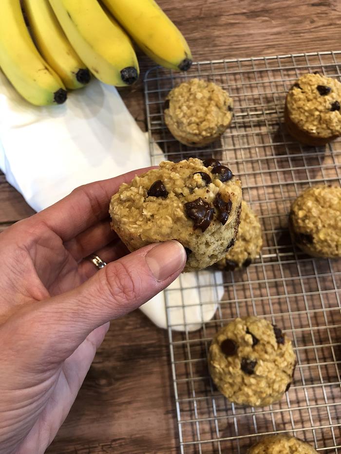 Dairy Free Banana Oatmeal Muffins