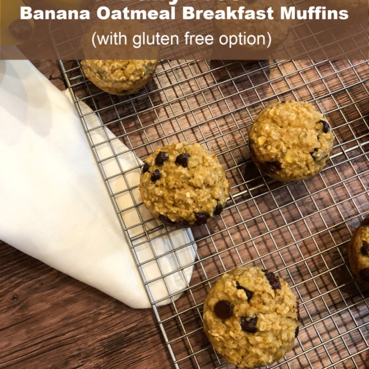 Dairy Free Banana Oatmeal Muffins
