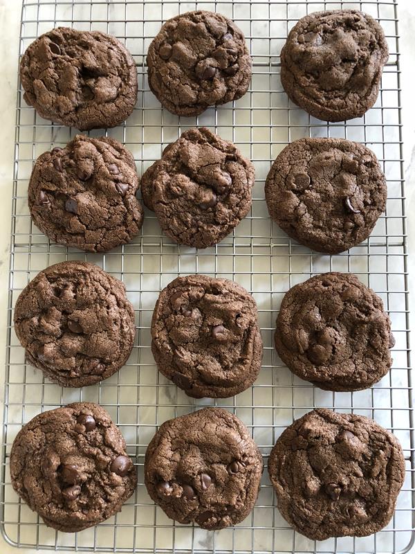 Gluten Free Double Chocolate Chip Cookies