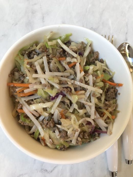 Egg Roll In a Bowl with Noodles