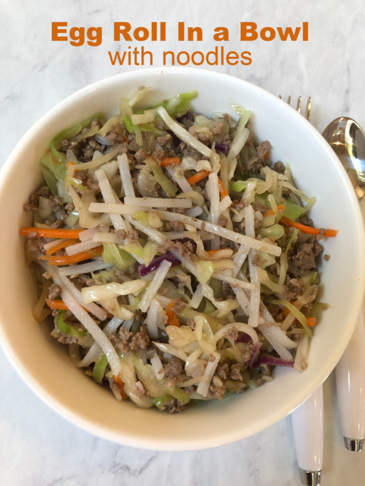 Egg Roll In a Bowl with Noodles