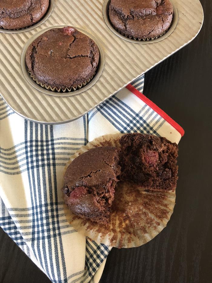 Gluten Free Chocolate Raspberry Muffins