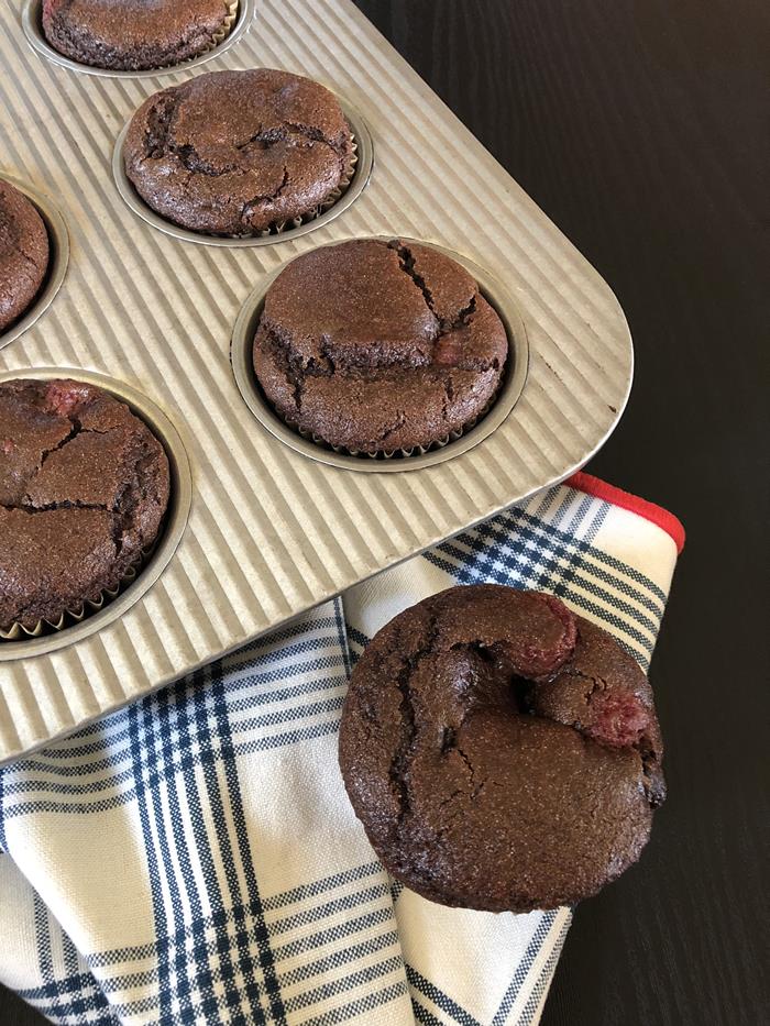 Gluten Free Chocolate Raspberry Muffins