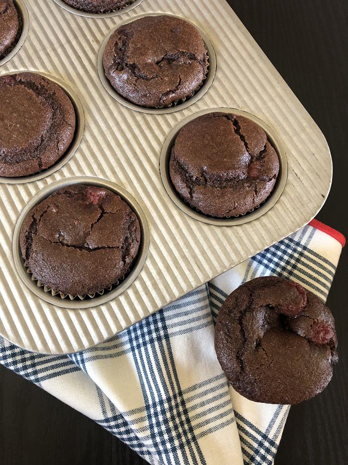 Gluten Free Chocolate Raspberry Muffins