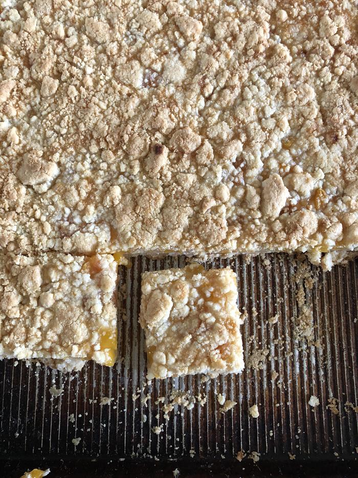 Gluten Free Peach Pie Bars 