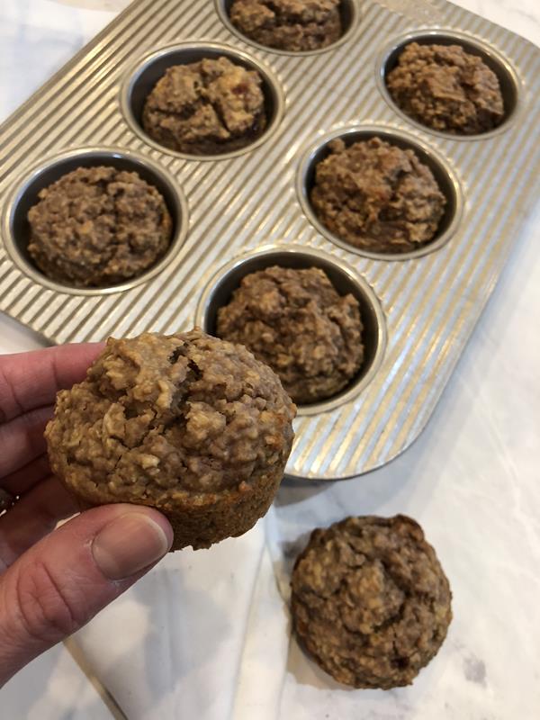 Peanut Butter and Jelly Baked Oatmeal Muffins