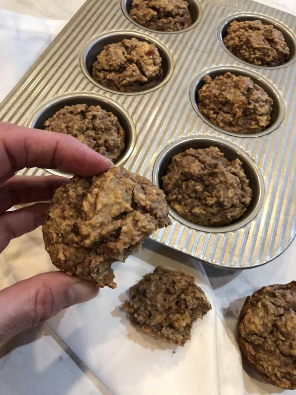 Peanut Butter and Jelly Baked Oatmeal Muffins