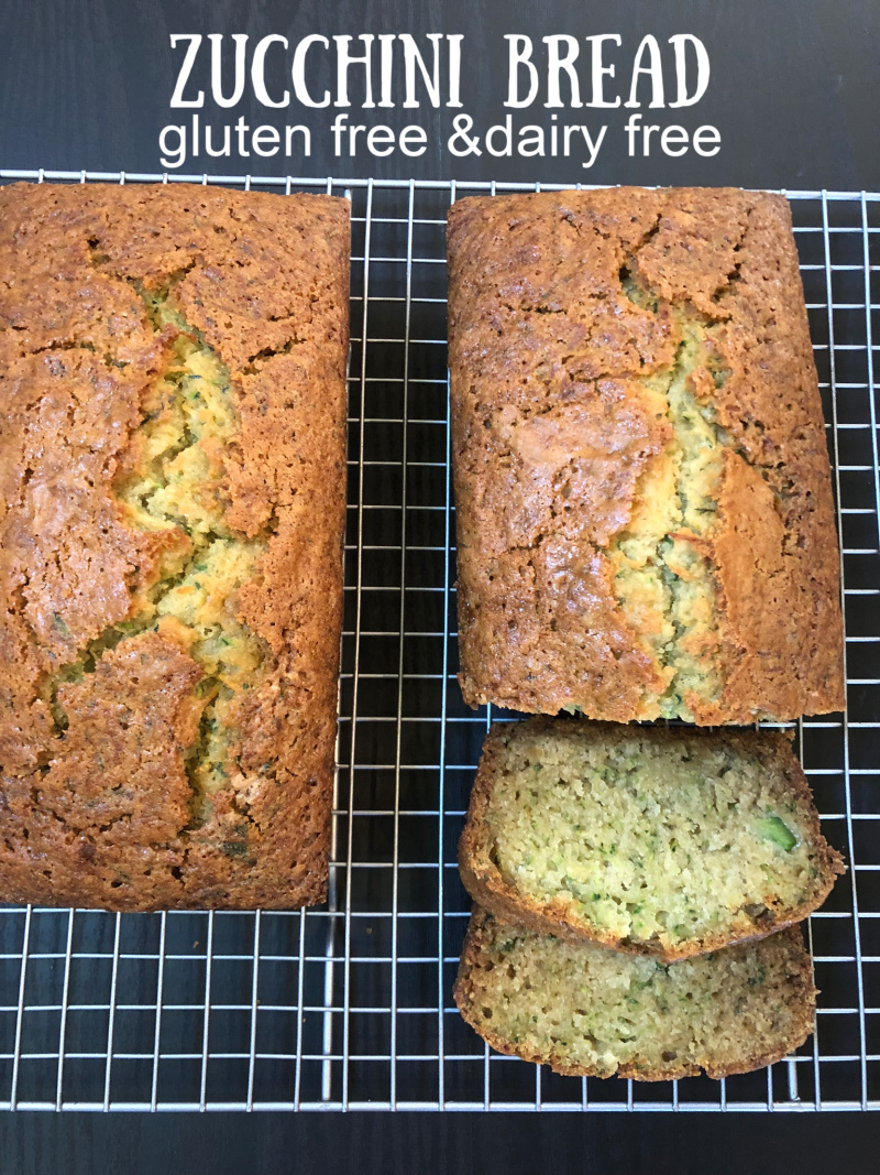 Gluten Free Dairy Free Zucchini Bread