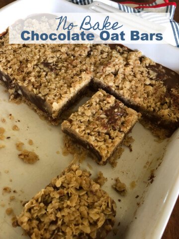 No Bake Chocolate Oat Bars