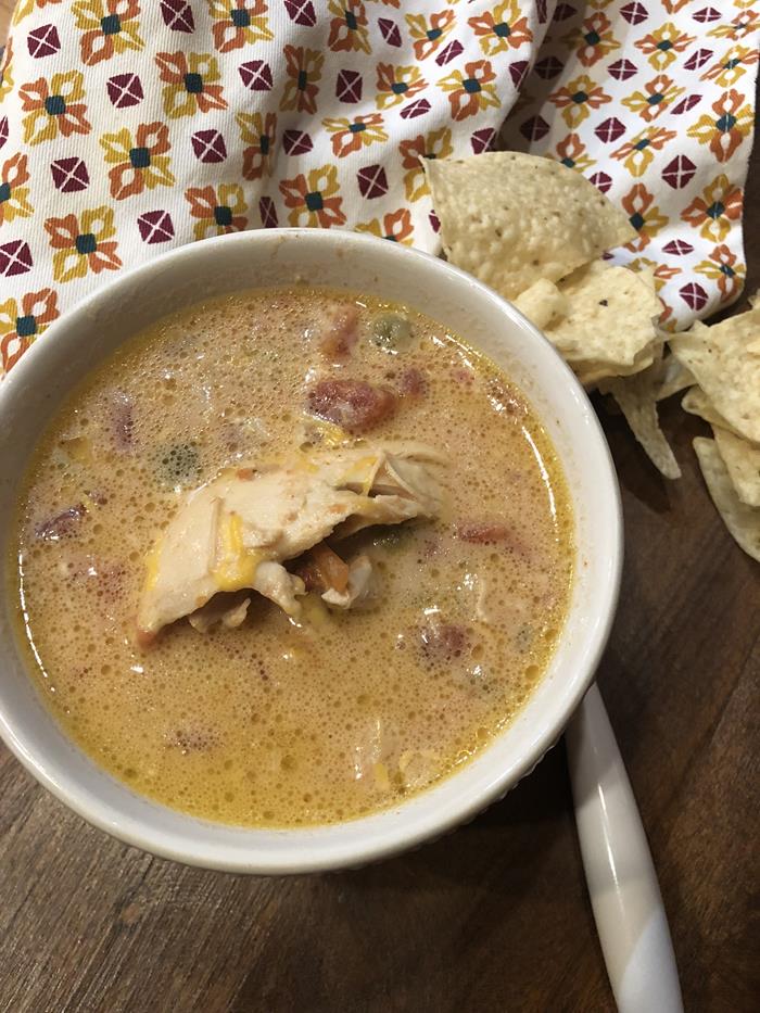 Cheesy Chicken Chili - Lynn's Kitchen Adventures