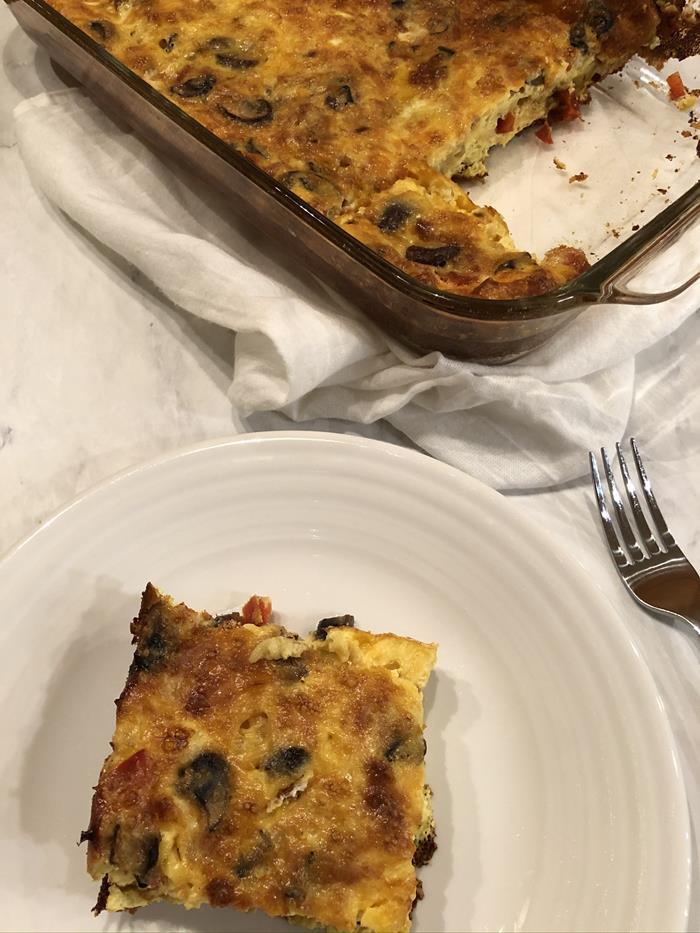 Easy Overnight Eggs with cheese