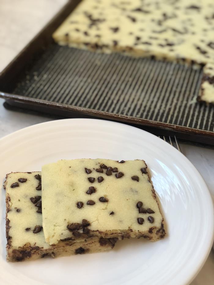 Chocolate Chip Sheet Pan Pancakes Recipe in Pan