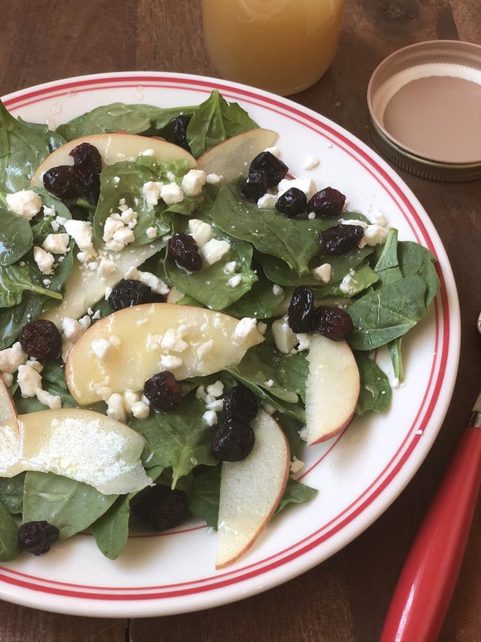 Apple Spinach Salad with Honey Mustard Dressing Recipe