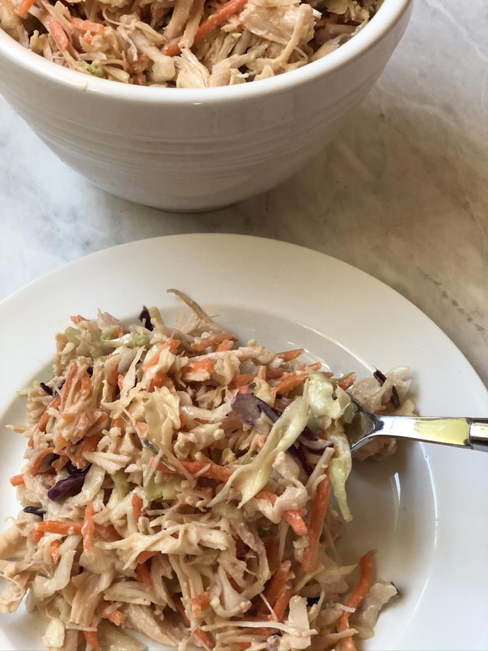 BBQ Chicken Salad With Cabbage