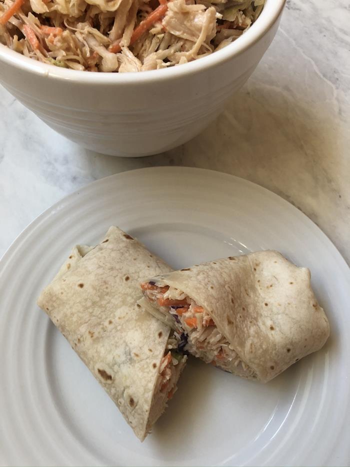 BBQ Chicken Salad in a Wrap