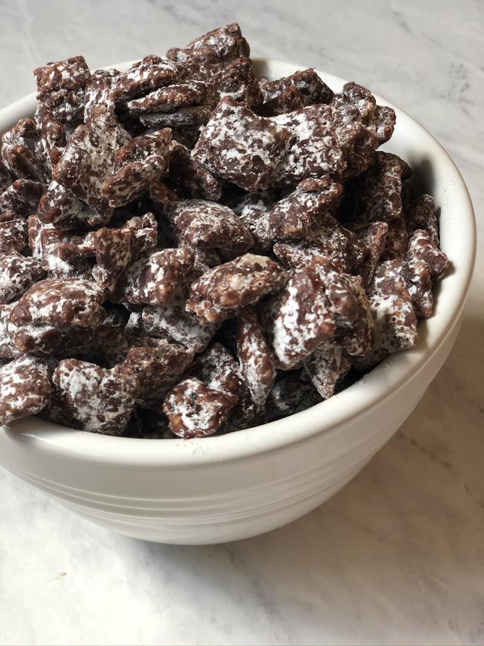 Chocolate Raspberry Chex Mix