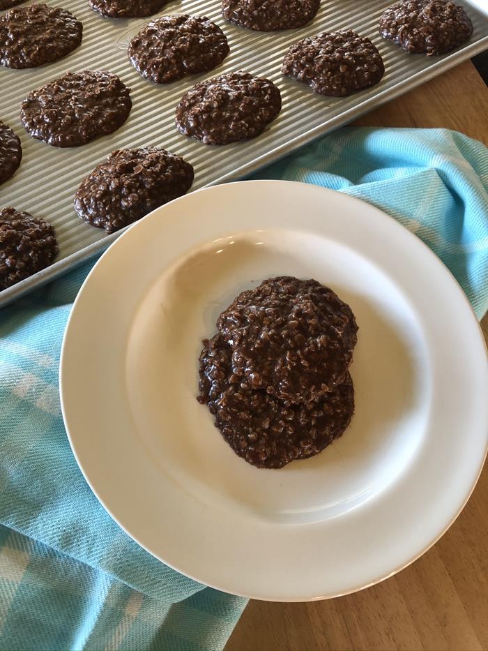 Microwave No Bake Cookies without Peanut Butter