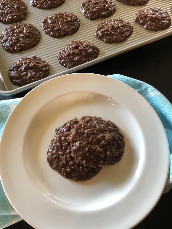 Microwave No - Bake Cookies without Peanut Butter