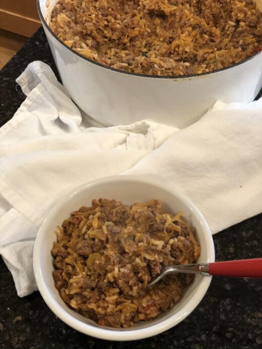 Easy one pot cabbage roll casserole