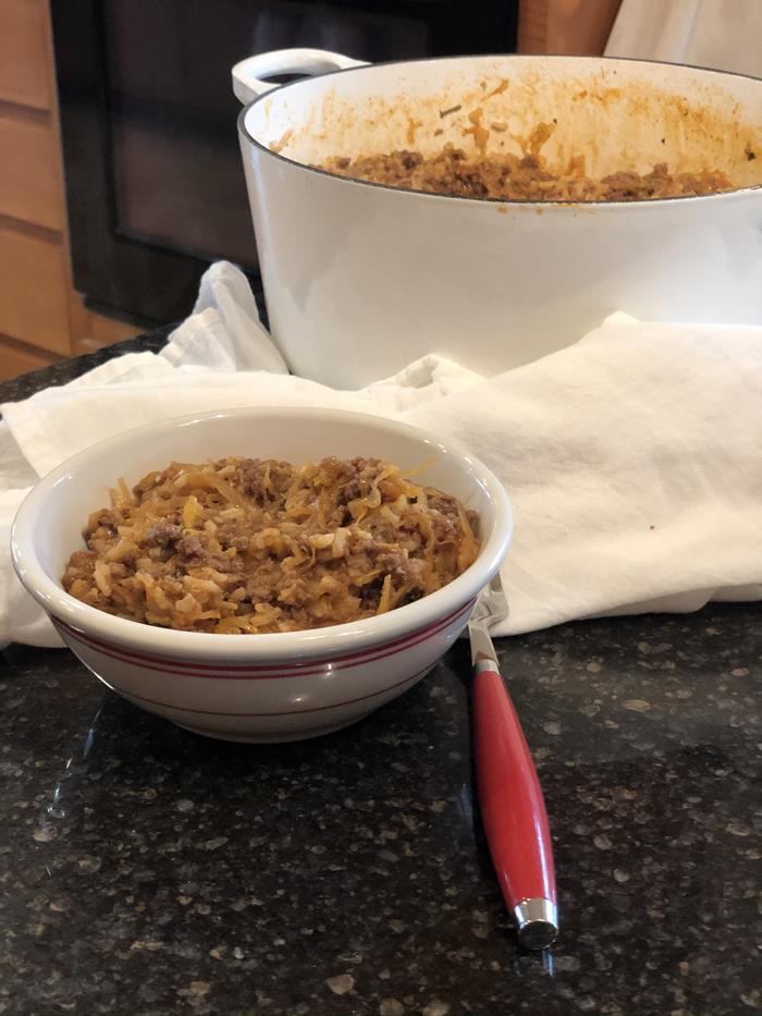 One Pot Cabbage Roll Casserole is an easy one pot dinner. 