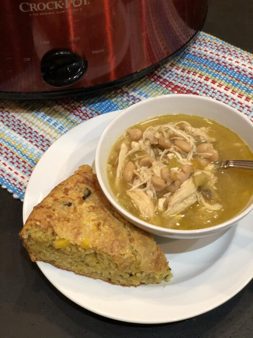 Slow Cooker Green Enchilada Chili with Chicken Recipe