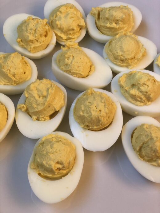 Martha Stewart's Deviled Eggs on a plate