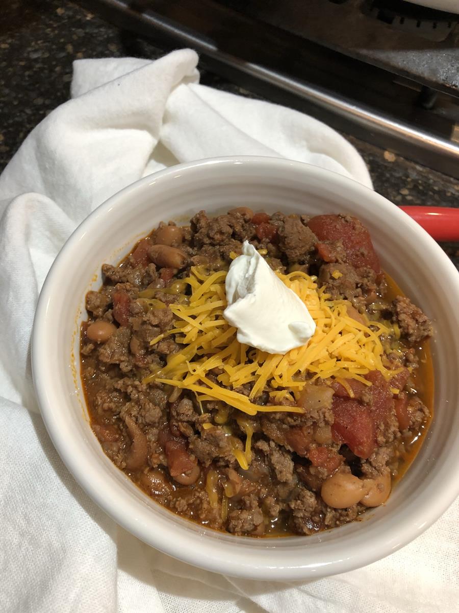 Martha Stewart's Chili Recipe in a bowl