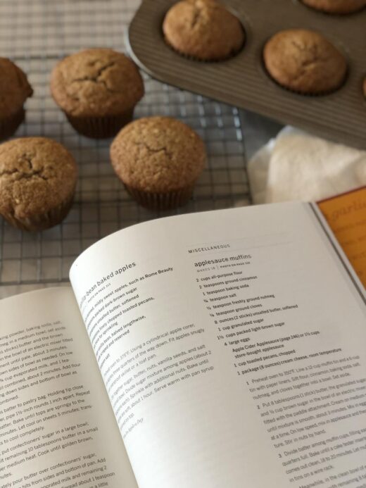 Martha Stewart Living Cookbook and Applesauce Muffins