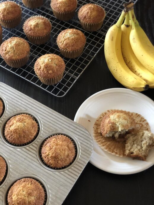 Gluten Free Banana Muffins on plate