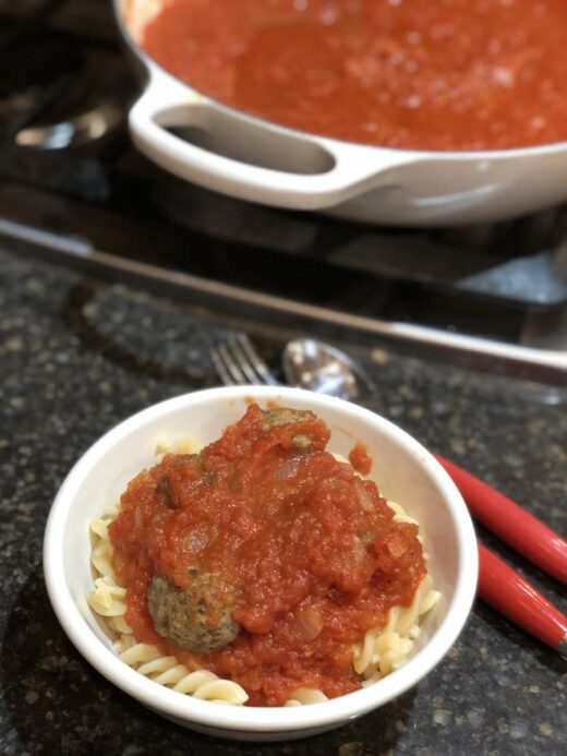 Martha Stewart's Basic Marinara with Meatballs