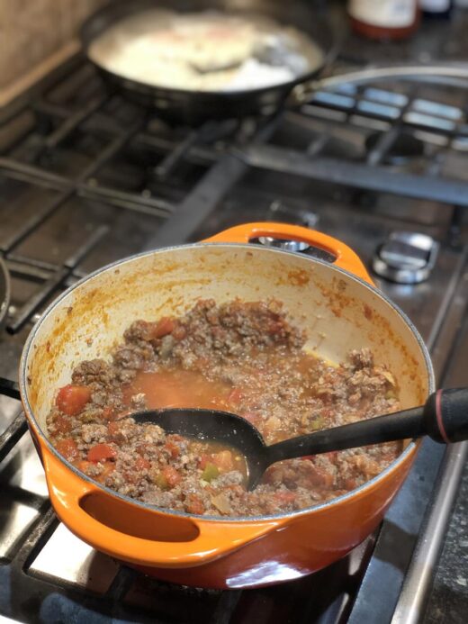 Breakfast Chili with eggs