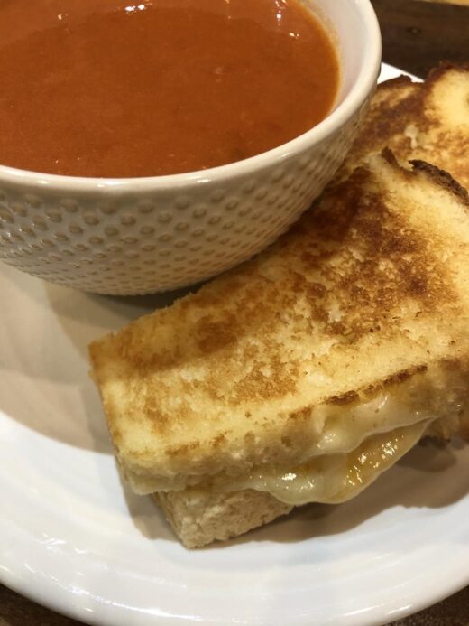 Gluten Free sandwich and tomato soup