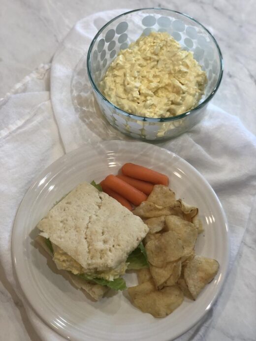 Martha Stewart's Egg Salad Sandwich on a plate