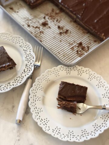 Frosted Peanut Butter Brownies Bite