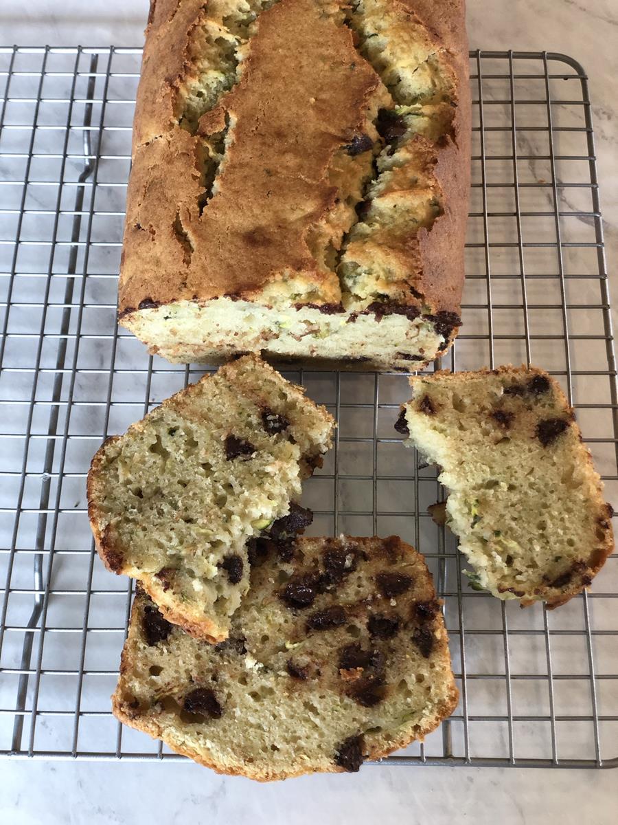 Zucchini Applesauce Bread with Chocolate Chips
