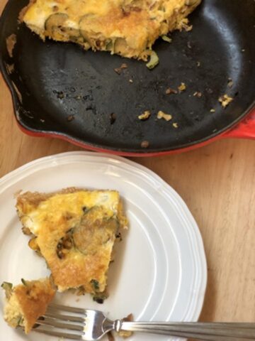 Martha Stewart's Zucchini Frittata in cast iron