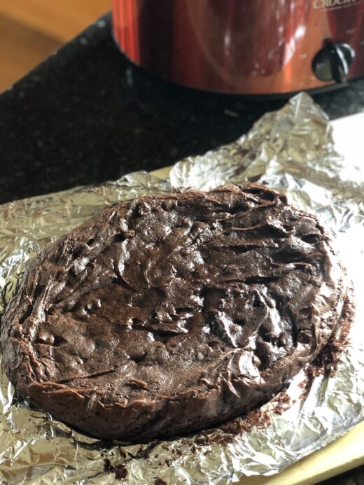 Martha Stewart's Slow Cooker Brownies After Cooking