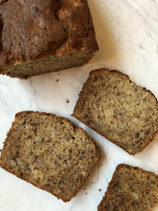 Homemade Starbucks style gluten free banana bread