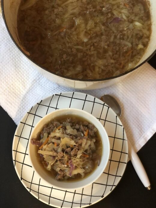 Egg Roll Soup In A Bowl