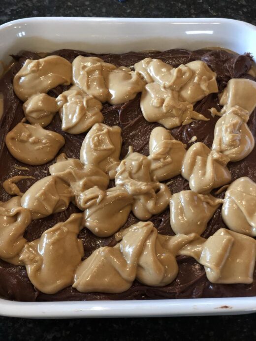 Peanut Butter Brownies PB Batter