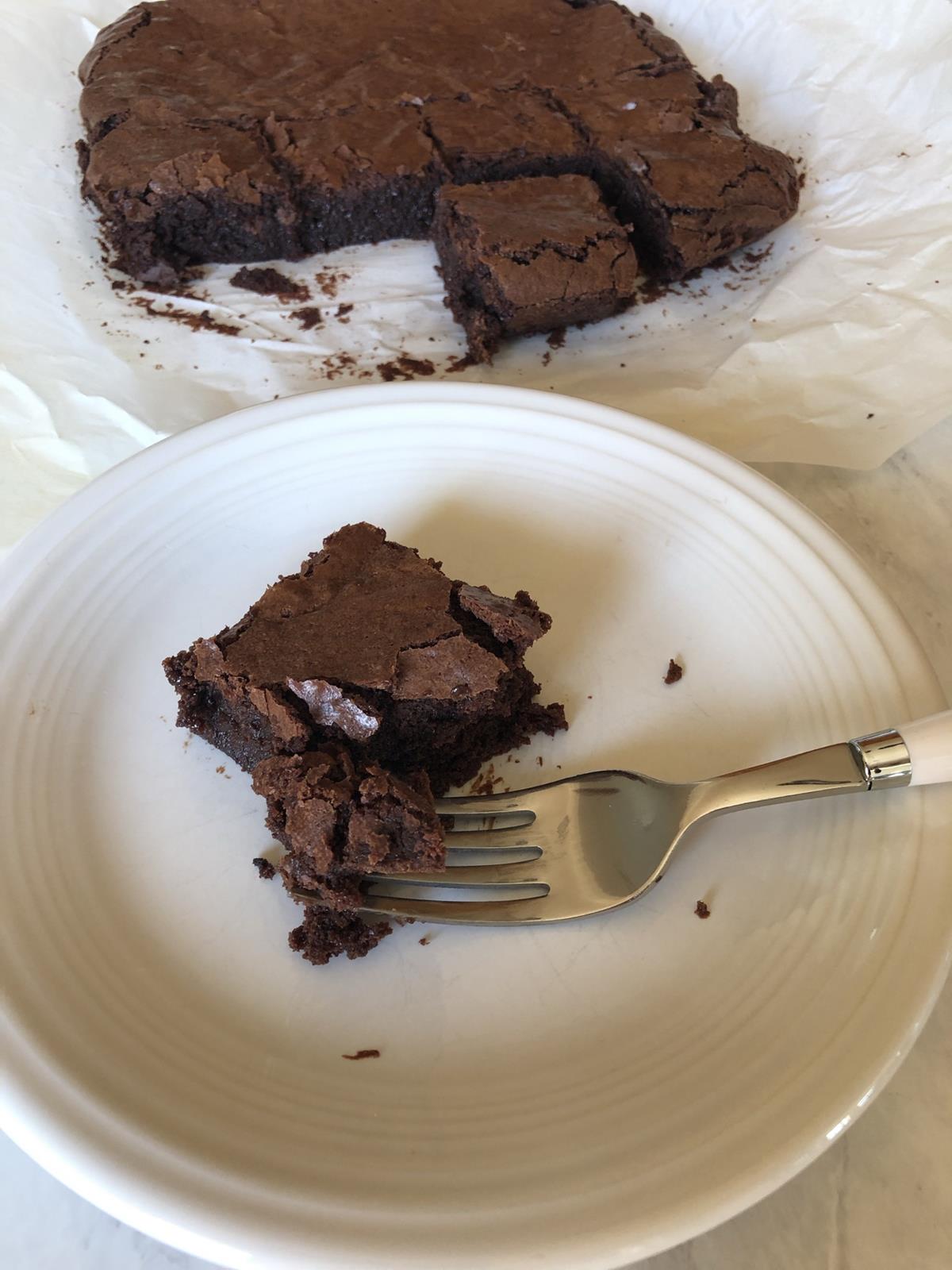 Martha Stewart's Flourless Brownie on plate
