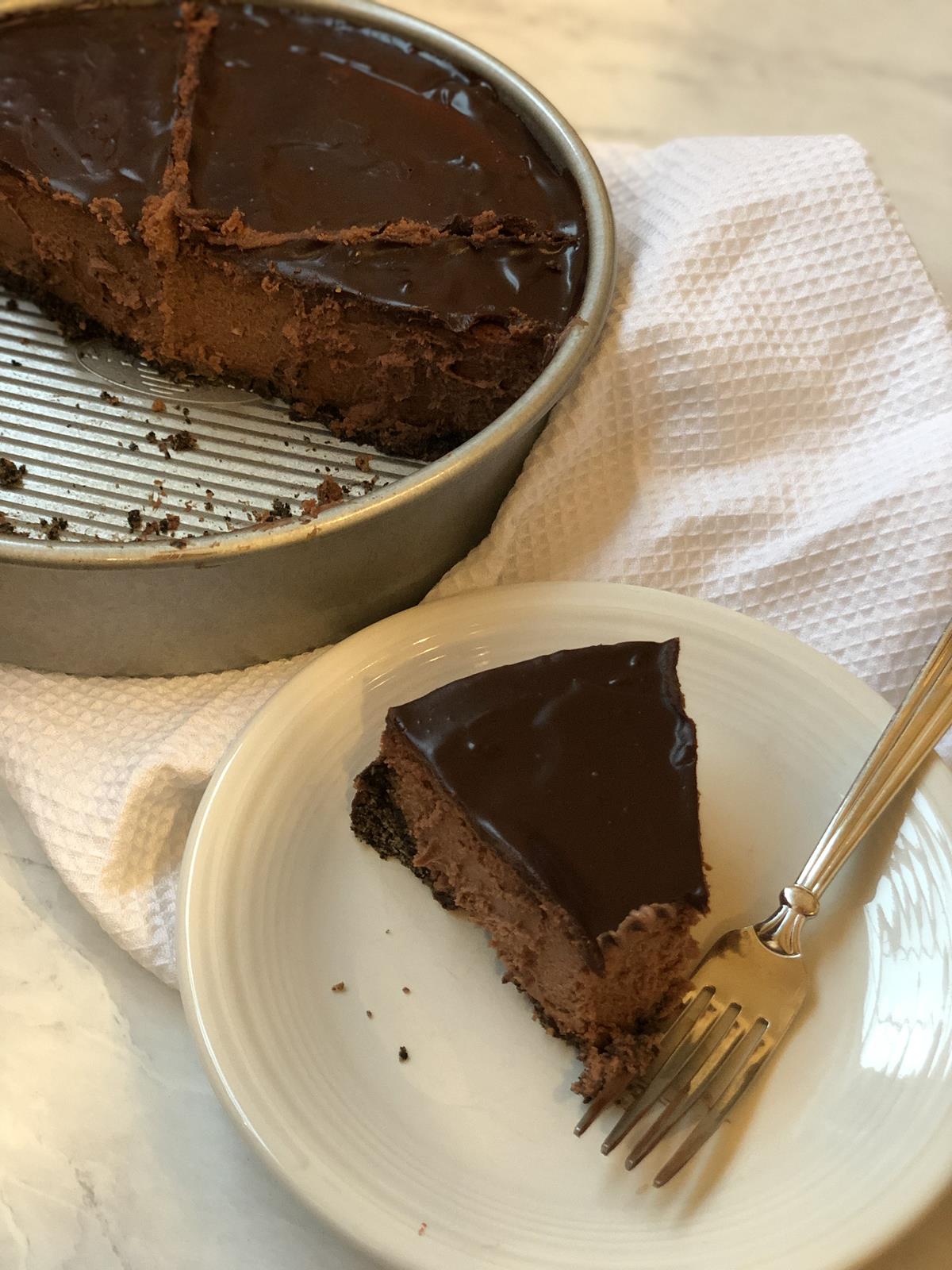 Martha Stewart's Triple Chocolate Cheesecake with Chocolate Crust