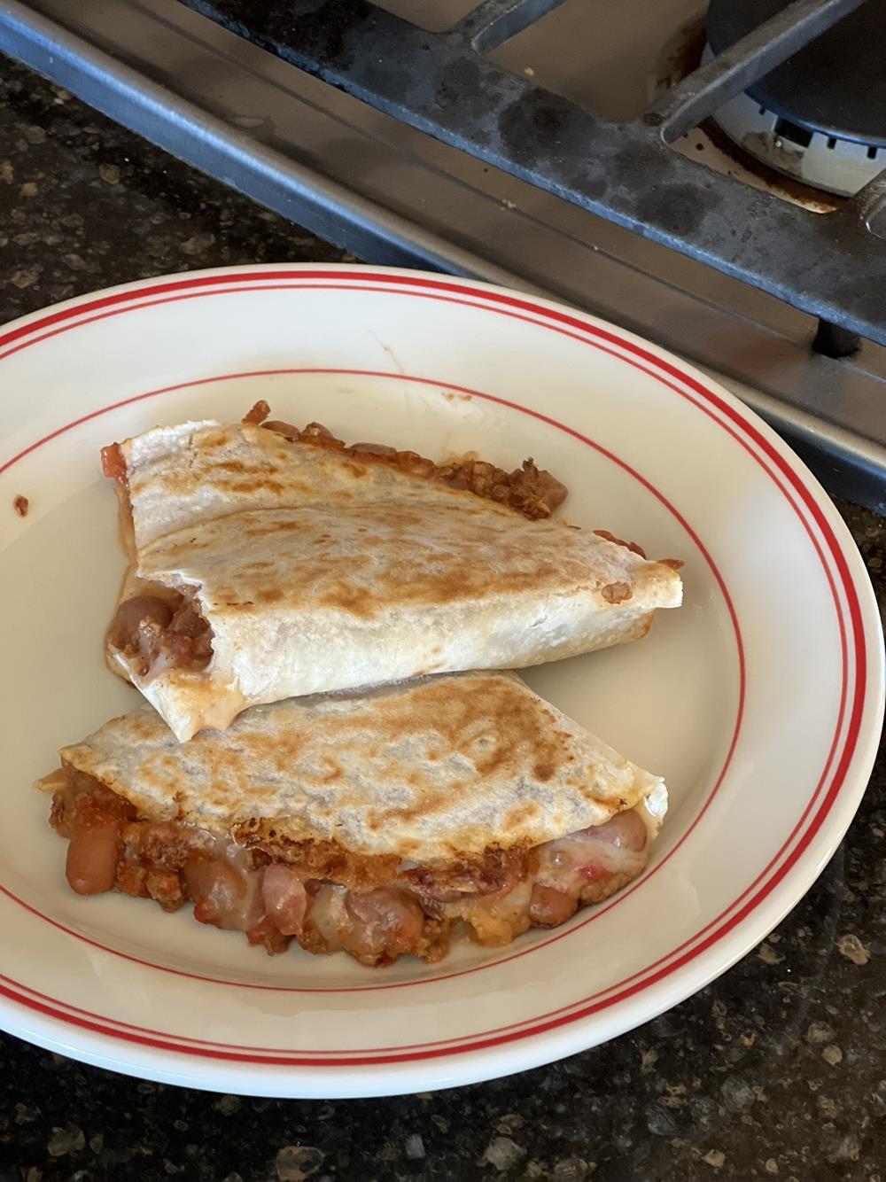 Chili Cheese Quesadillas on plate