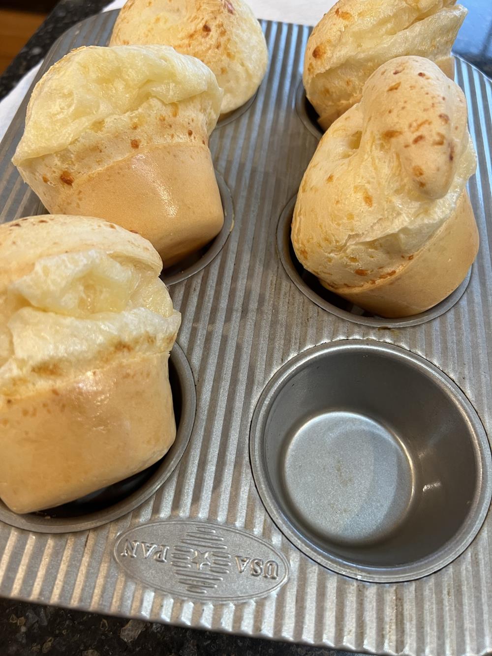 Gluten Free Cheese Popovers in pan