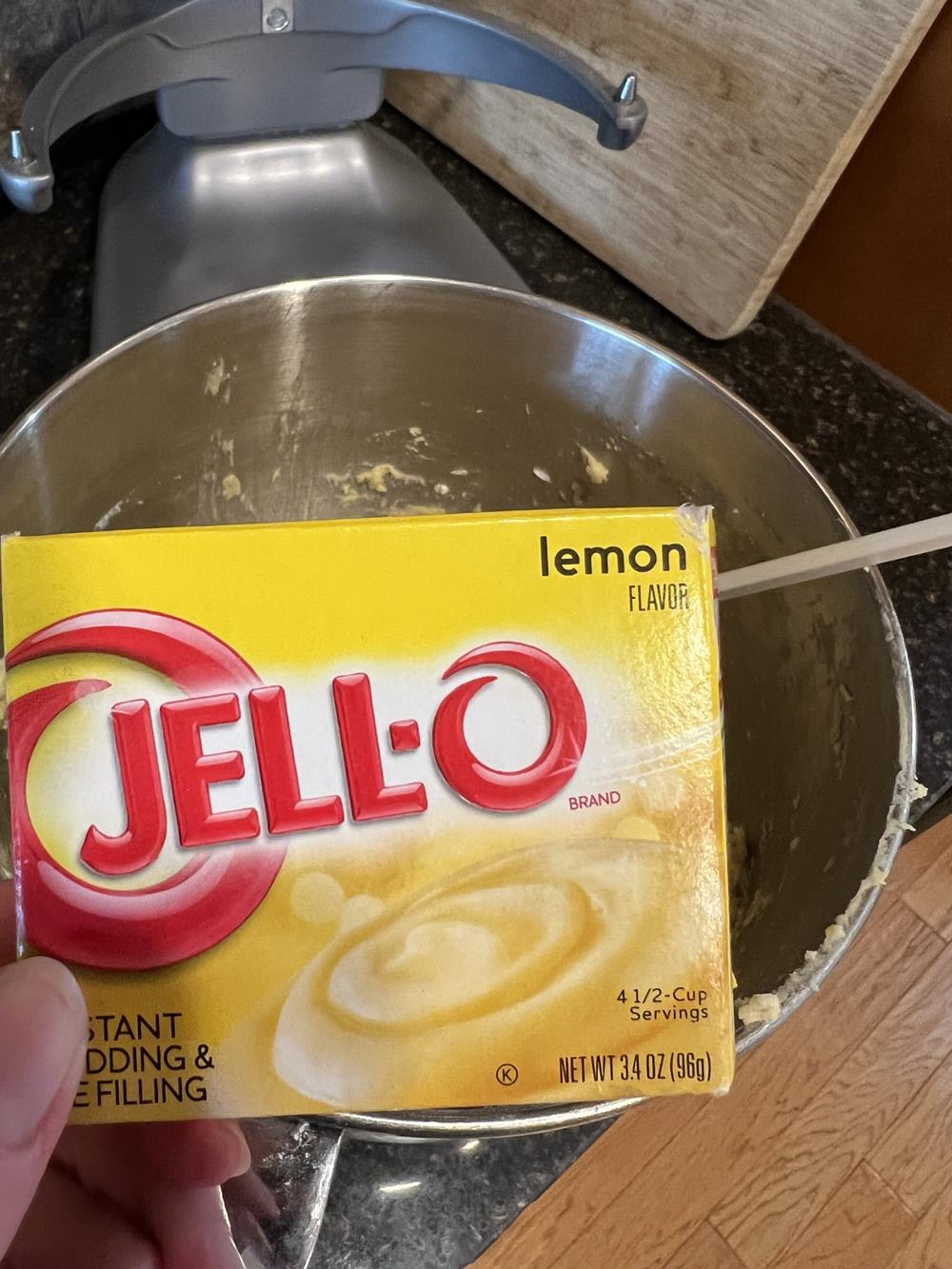 box of lemon instant pudding