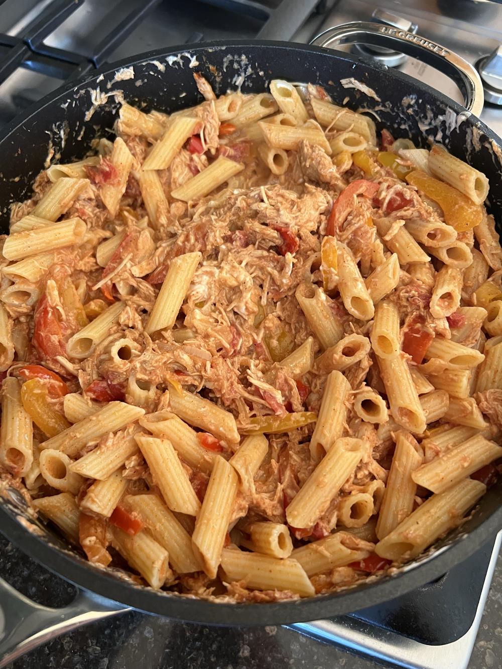 fajita pasta cooking