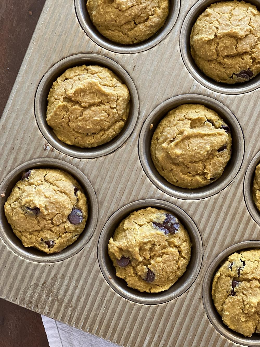 Oatmeal Pumpkin Muffins Recipe in muffin pan