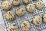 gluten free drop sugar cookies on cooling rack