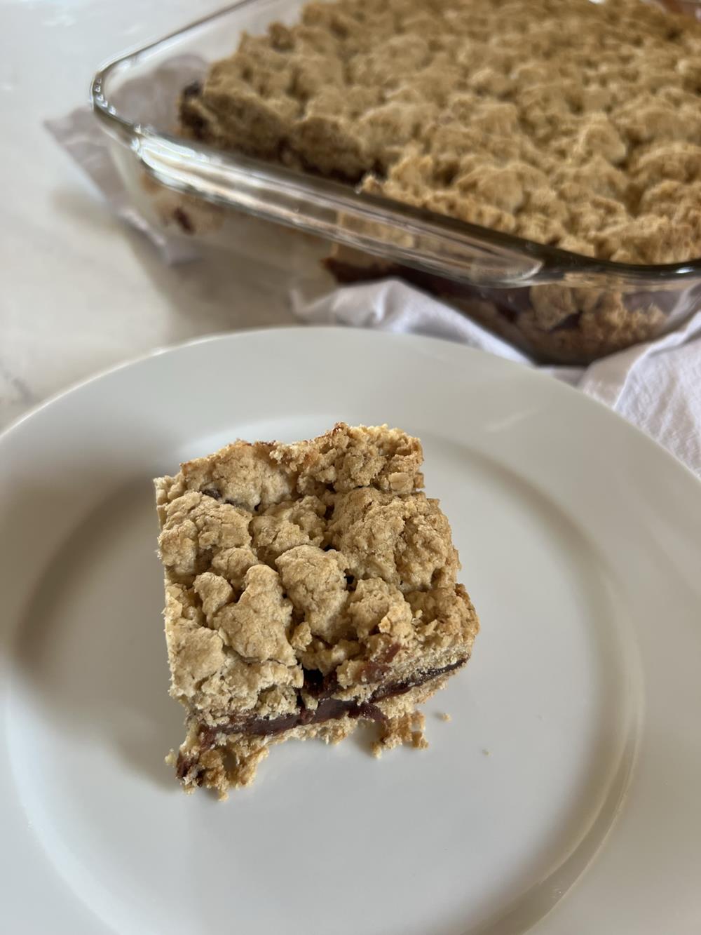 Gluten Free Fudge Bars on white plate